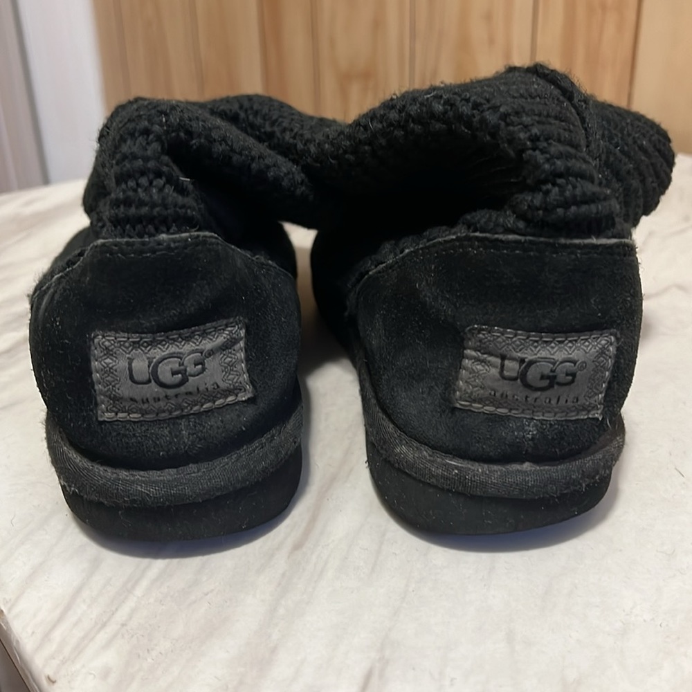 Ugg black tall Bailey button sweater boots - Picture 3 of 11